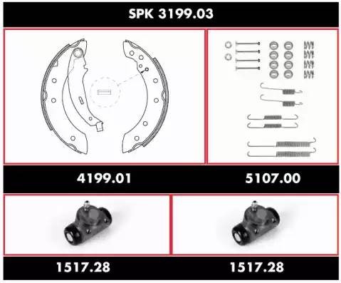 Комплект тормозных колодок SPK319903 REMSA