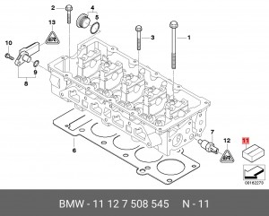 Комплект прокладок, головка цилиндра 11 12 7 508 545 BMW