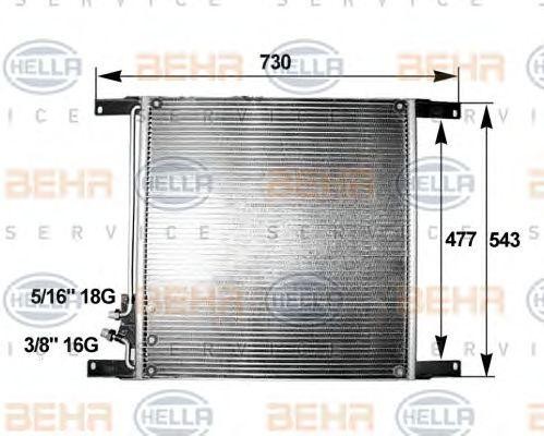 Конденсатор, кондиционер 8FC351300041 HELLA