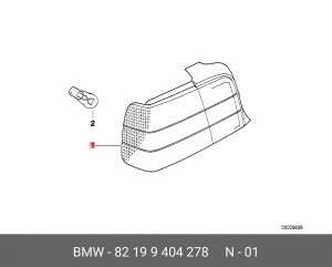 Фонарь задний 82 19 9 404 278 BMW
