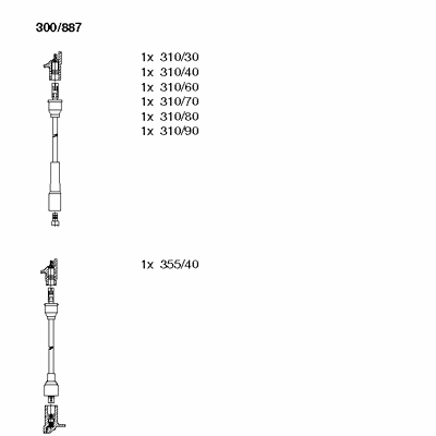 Ккомплект проводов зажигания 300887 BREMI