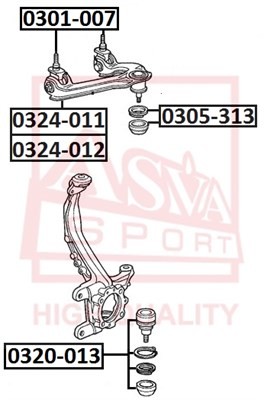 Рычаг подвески 0301-007 ASVA