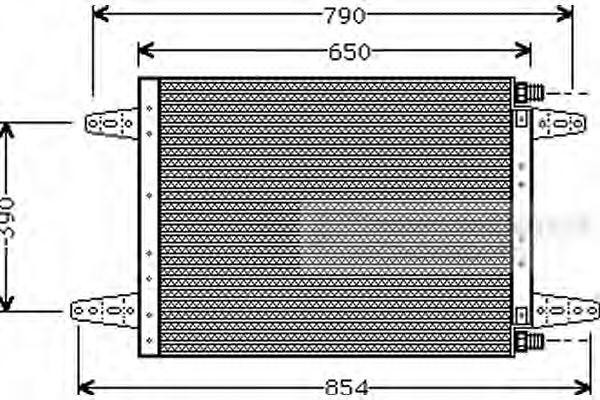Конденсатор, кондиционер 46005007 VAN WEZEL