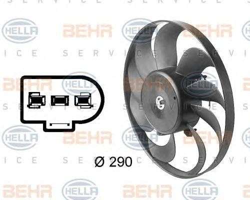 Вентилятор, конденсатор кондиционера 8EW 009 144-601 HELLA