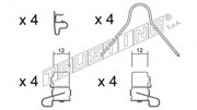 Комплектующие, колодки дискового тормоза KIT062 TRUSTING