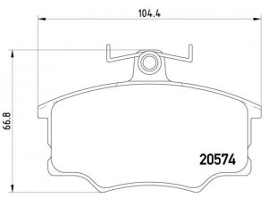 Комплект тормозных колодок, диско P 85 010 BREMBO