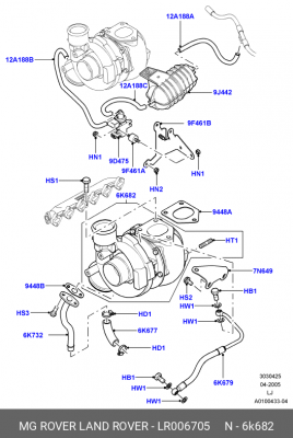 Компрессор, наддув LR006705 LAND ROVER