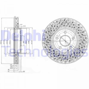 Тормозной диск BG3986 DELPHI