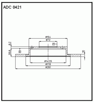 Диск тормозной ADC0421 ALLIED NIPPON