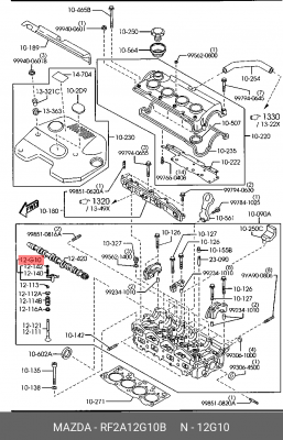 Коромысло - рокер клапана RF2A12G10B MAZDA