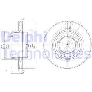 Тормозной диск BG2612 DELPHI