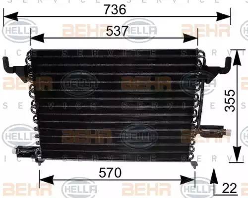 Конденсатор, кондиционер 8FC351035311 HELLA