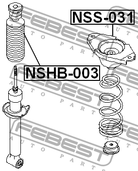 Опора амортизатора подвески NSS-031 FEBEST
