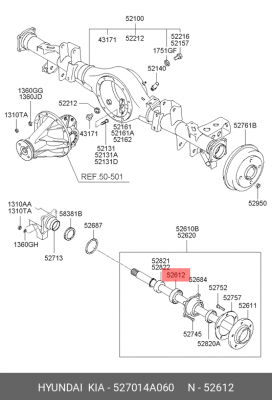 Комплект подшипника ступицы колеса 52701-4A060 HYUNDAI KIA