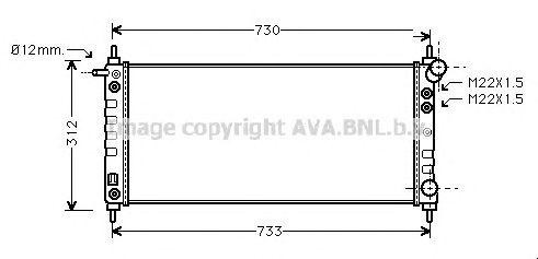 Радиатор охлаждения ДВС OLA2264 AVA