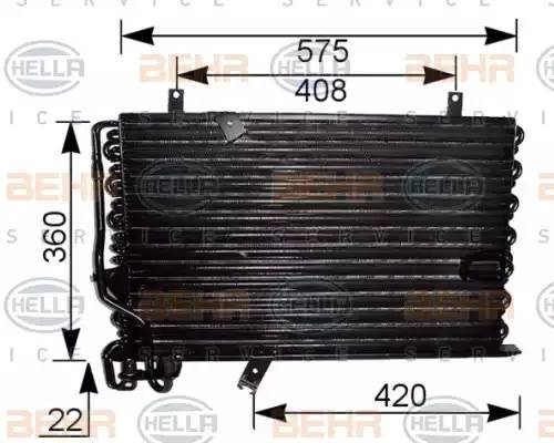 Конденсатор, кондиционер 8FC 351 037-131 HELLA