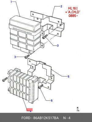 Блок управления, управление двигателем 86AB12K517BA FORD
