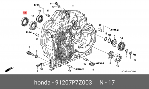 Сальник 91207P7Z003 HONDA
