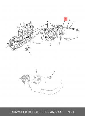 Компрессор, кондиционер 467 7445 CHRYSLER