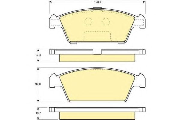 Комплект тормозных колодок, диско 6131089 GIRLING