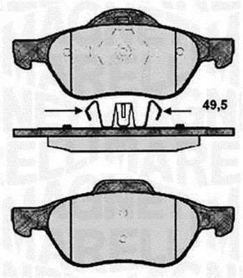 Комплект тормозных колодок, диско 430216170317 MAGNETI MARELLI
