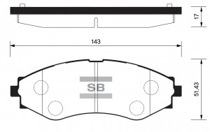Колодки тормозные дисковые SP1103 SANGSIN