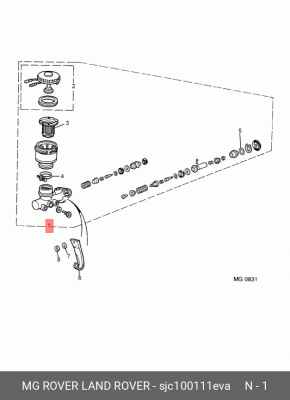 Ремкомплект, главный тормозной цилиндр SJC100111EVA MG ROVER LAND ROVER