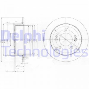 Тормозной диск BG3799 DELPHI