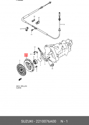 Нажимной диск сцепления 22100-76A00 SUZUKI