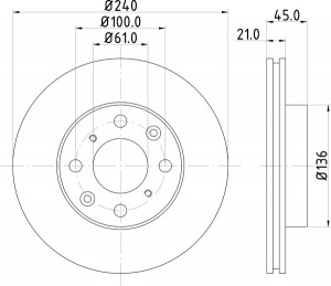 Тормозной диск MDC847 MINTEX