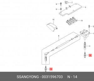 Свеча зажигания 0031596703 SSANG YONG