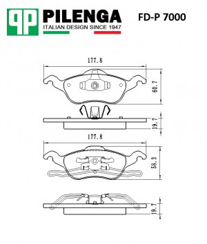 Колодки тормозные дисковые FD-P 7000 PILENGA