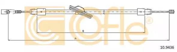 Трос ручного тормоза 109436 COFLE