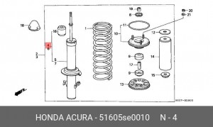 Амортизатор 51605SE0010 HONDA