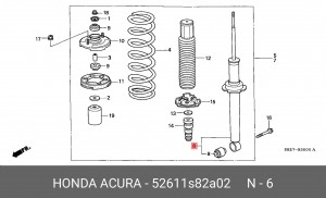 Амортизатор 52611S82A02 HONDA
