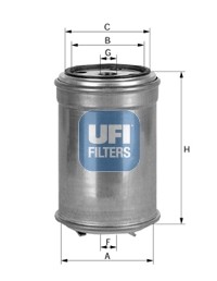 Топливный фильтр 24.356.00 UFI