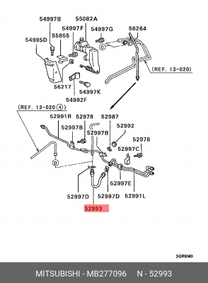Тормозной шланг MB277096 MITSUBISHI
