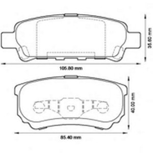 Комплект тормозных колодок, диско 572547B BENDIX JURID