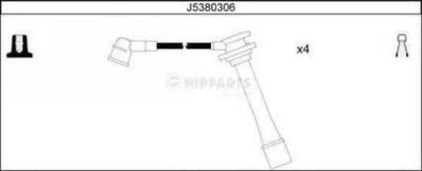 Ккомплект проводов зажигания J5380306 H B JAKOPARTS NIPPARTS