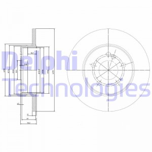 Тормозной диск BG3089 DELPHI