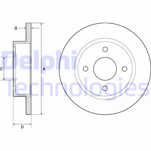 Тормозной диск BG2683 DELPHI