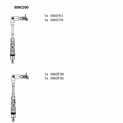 Ккомплект проводов зажигания 939C200 BREMI
