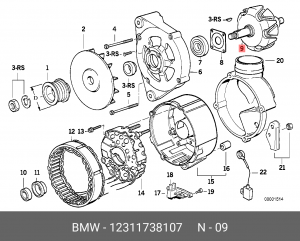Ротор, генератор 12 31 1 738 107 BMW