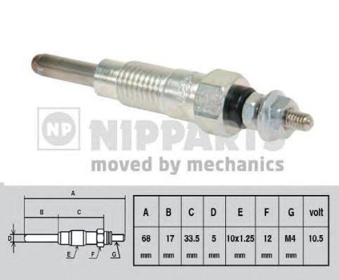 Свеча накаливания J5711018 H B JAKOPARTS NIPPARTS