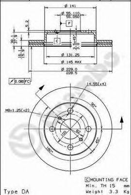 Тормозной диск 09.7719.10 BREMBO