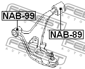 Сайлентблок рычага подвески NAB-89 FEBEST