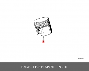 Поршень ДВС 11 25 1 274 970 BMW