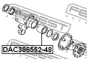 Подшипник ступицы колеса DAC386552-48 FEBEST