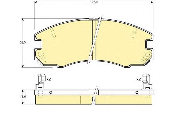 Комплект тормозных колодок, диско 6108689 GIRLING