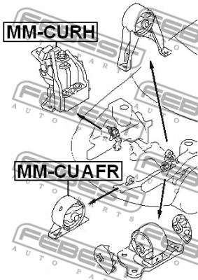 Подушка двигателя MM-CURH FEBEST